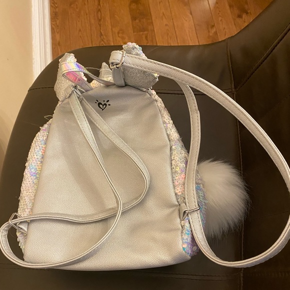 Justice sequins letter G unicorn backpack - Picture 2 of 7